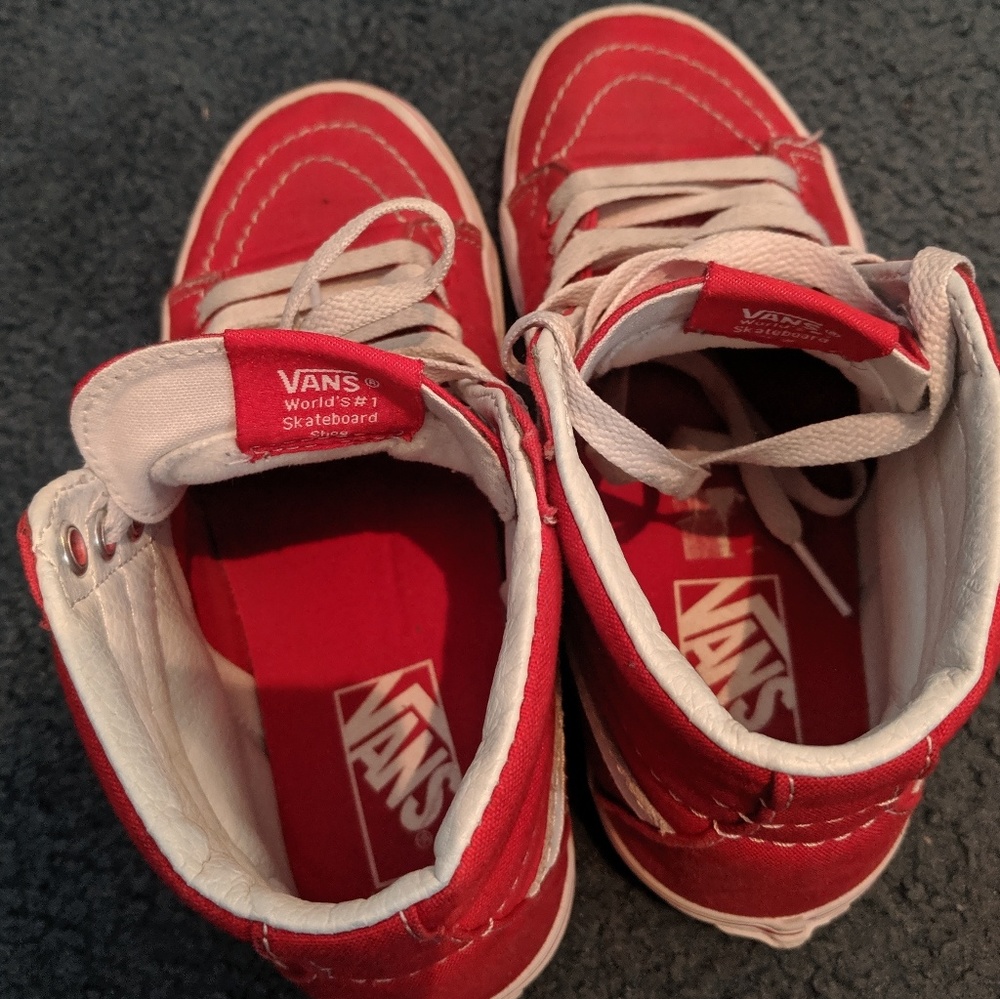 Vans hi top size 5y